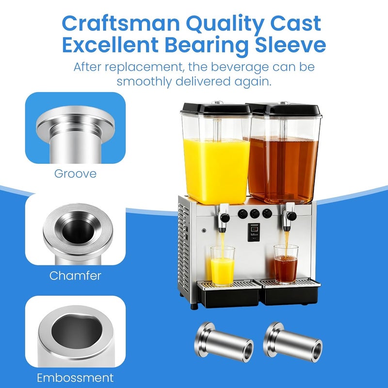 Ulreon 6 Pack 3220 Bearing Sleeve Replacement for Grindmaster Crathco D & E Series Beverage Dispenser Juicer Bubbler Type D15 D25 D25-4 D35 D35-4 E27 E29 E47 E49 Food-Grade 304 Stainless Steel Sleeve Bushing - Image 5